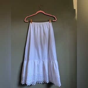 White cotton slip skirt